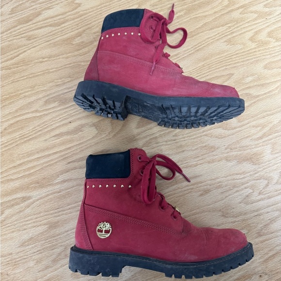Timberland Red Suede 6" Heritage Boot - Picture 5 of 10